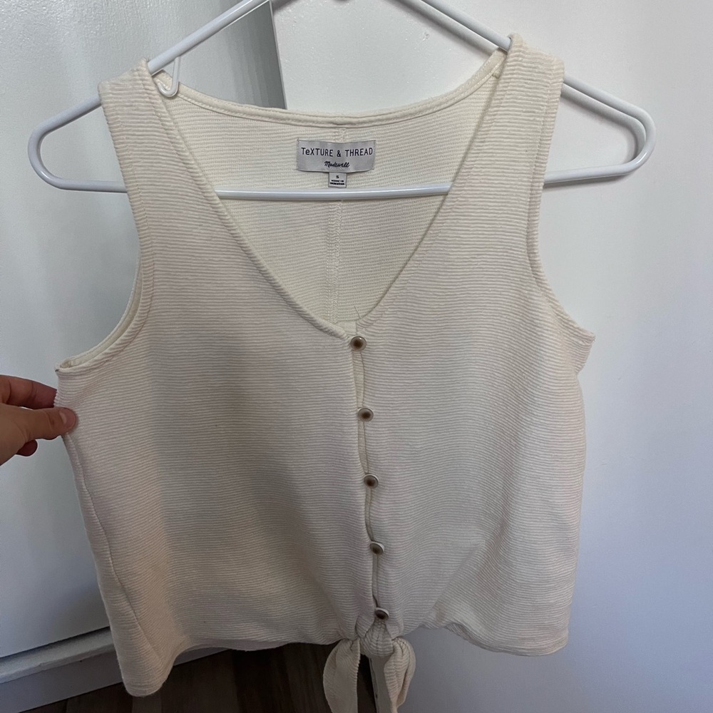 Madewell Tie-Front Vest Tank